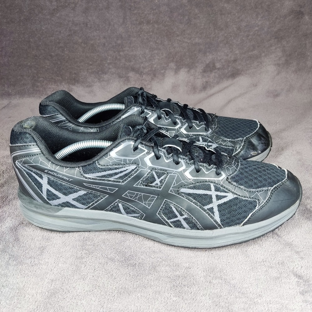 ASICS Endurant Men's 12 Running Shoes Black Gray Sneakers T742N